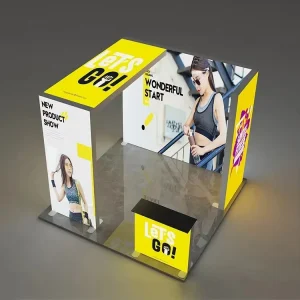 JiongChang Custom Folding Aluminum Fabric 3×3 Seg Light Box Exhibition Display Trade Show Backdrop Wall Booth Stand Trade Show Display