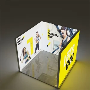 JiongChang Factory Direct Tradeshow Exhibition Booth Display Tension Fabric Backdrop Seg Pop up Led Backlit Light Box Trade Show Display