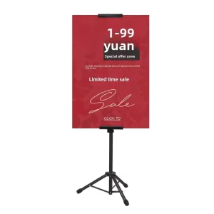 KT Board Display Stand Art Deco Metal Modern Varnish Vertical Double-Sided Poster Holder Floor-Standing Lifting Billboard