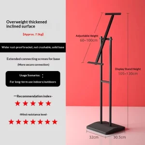 KT Board Iron Frame Square Vertical Floor Standing Poster Display Stand Outdoor Sign