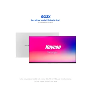 KUYCON G32X 60 Hz 6106×3384 All Aluminum Alloy Body IPS 6k Desktop Computer Monitor 32 Inch Screen Display Without Bracket