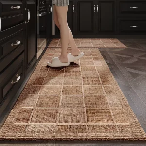Kitchen Floor Mat Water and Oil Absorbent Quick Drying Washable Wipeable Long Strip Anti Slip Foot Mat