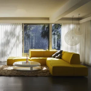 L-Shaped Curved Modular Sectional Sofa for Homes and Hotel Lobbies