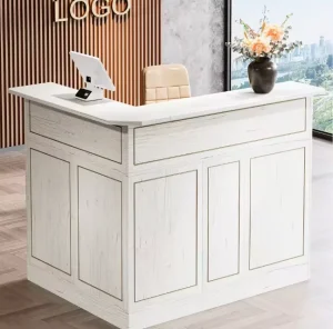 L-Shaped Modern Front Desk Reception Counter