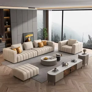 L-Shaped Modular Sectional Sofa for Living Room