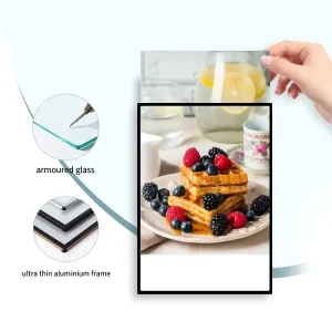 LC Sign Ultra Thin LED Poster Light Box Backlit Wall Mount Advertising Display Aluminum Frame Custom Graphic Lightbox Sign Board