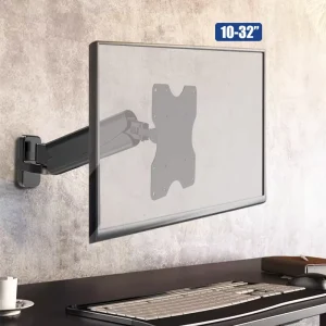 LCD Desktop Mount Bracket with Gas Lift Single Monitor 10-32″
