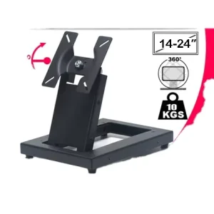 LCD-T2 Steel Tilt and 360-Degree Rotating Desktop TV Stand for 10-30-Inch Screens