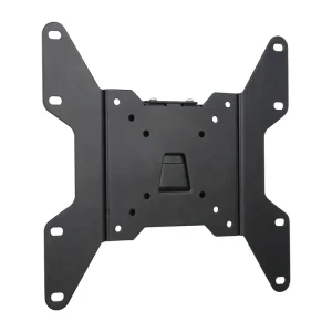 LCD114 Slim Fixed Wall Mount LCD TV Bracket, Black Steel, 12mm Profile, Max VESA 200×200