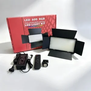 LED 600 RGB Fill Light Four Leaf Barn Doors Live Streaming Beauty Fill Light Portable Photography Light