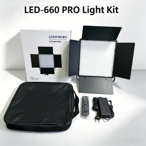 LED-660 Four-Panel Flat Fill Light Three-Color LED for Live Streaming Photography