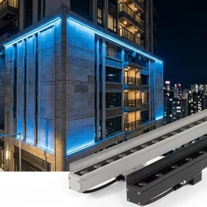 LED Accent Light for Building Long Architectural Outdoor Wall Spotlight with Glare Shield and Wall-Mount Strip