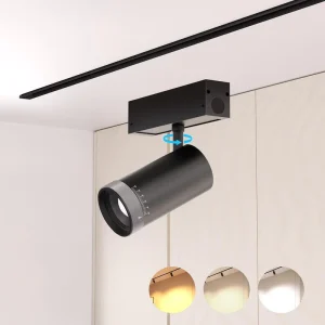 LED Aluminum Track Lighting System with COB Chips Linear Ceiling Spotlights for Retail Office Hotel and Residential Use