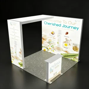 LED Backlit Booth Exhibition Stand Package with UL Certified Components for Indoor Use