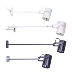LED Exhibition Telescopic Spotlight with Long Arm Clamp for Background Walls and Exhibition Halls