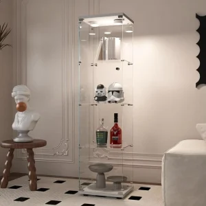 LED Glass Display Cabinet for Books and Toys
