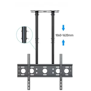 LED LCD TV Telescopic 360-Degree Rotation Ceiling Mount for 40 to 85 Inch Flat Screens