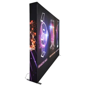 LED Light Box Quick-Assembly Pop-Up Stand with Double-Sided Aluminum Frame and Tension Fabric Backdrop