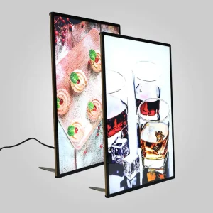 LED Light Box for Shop with Aluminum Frame Waterproof Hanging Sign