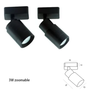 LED Museum Track Light CRI95 24V 3W Focusable Zoomable Mini Cabinet Spotlight