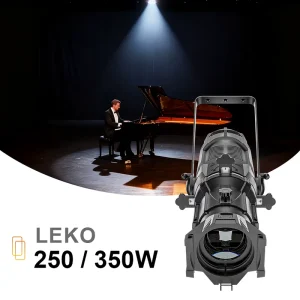 LED Profile Spotlight 250W 350W Silent Zoom LEKO Light for Theater Stage Studio Church Event Lighting
