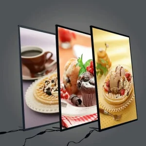 LED Snap-Frame Wall-Mounted Menu Board Light Box for Restaurant Advertising