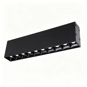 LED Surface Ceiling-Mounted Long Strip Spotlight Full-Spectrum Rectangular Linear Grille Light for Living Dining Room