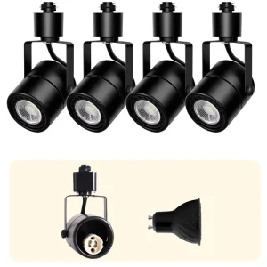 LED Three-Wire H-Type Replaceable Lamp Cup Aluminum Track Light Dimmable Spotlight CRI80-90 110/220V