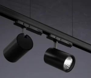 LED Track Light 90Ra 80Ra 15W 30W Track Spotlight Dimmable Aluminum Black 140lm W for Grocery and Retail Stores