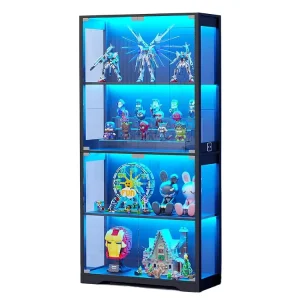 LED Wooden Glass Display Cabinet for Home Office and Retail Showrooms