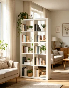 LIWEI Durable Modern Convertible 2X4 Wood Panel Cube Storage Unit Bookshelf Display Rack Living Room Furniture Home Decor