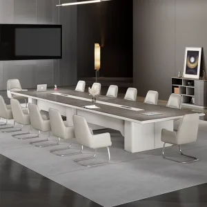 Lacquer Conference Table and Chair Set for Office Reception Room
