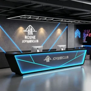 Lacquered Reception Desk for Office Buildings and Hotel Reception Areas