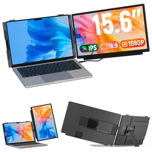 Laptop Screen Extender 15.6 Inch Portable IPS Monitor Dual Screen 1080p USB-C Plug-and-Play Display M5