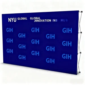Large 10x8ft Tension Fabric Display Stand with Sturdy Aluminum Frame for Easy Transport and Storage Event Backdrop