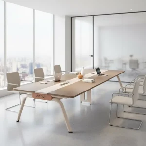 Large Adjustable Office Conference Table and Chair Set for Hotel Meeting Rooms and Employee Training