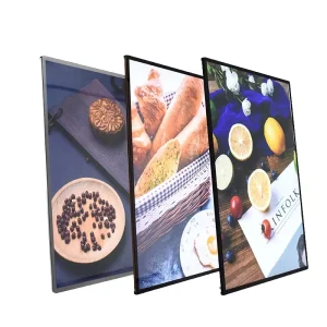 Large Aluminum Wall-Mounted LED Restaurant Menu Light Box, 5000 Lumens, Dustproof