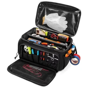 Large Capacity Durable Tote Tool Bag Handbag Heavy Duty Electrician Handbag Tool Carrier Bag Electrician Kit Tools Shoulder Bag