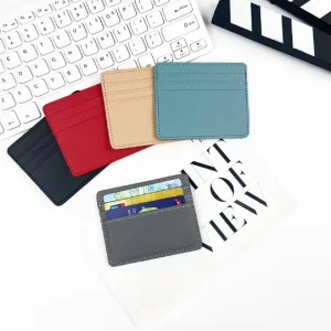Large-Capacity Travel PU Card Holder with Multiple Card Slots, Compact Women’s Design