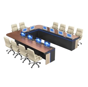 Large Conference and Negotiation Table and Chair Set