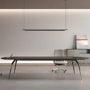 Large Conference and Negotiation Training Table and Chair Set for Meeting Rooms