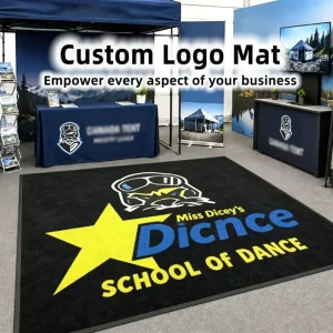 Large Custom Logo 100% Nylon Rubber Floor Mat for Outdoor Business Use