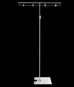 Large Floor standing T shaped up Retractable Promotional Stainless Steel Poster Display Stand for Supermarkets