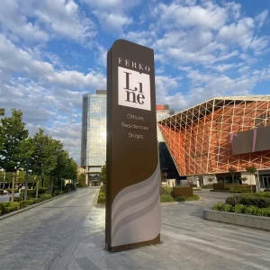 Large LED Outdoor Plaza Pylon Directory Sign