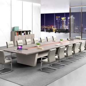 Large Rectangular Conference Table and Chair Set