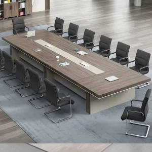 Large Rectangular Office Conference and Training Table with Chairs