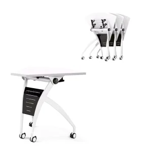 Large Scale Conference Negotiation Room Desk Modular Movable Furniture Office Desks Tables White Office Folding Training Table