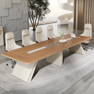 Large Wood Business Conference and Negotiation Table