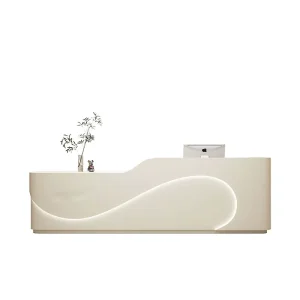 Large Wooden Hospital Clinic Reception Counter Guidance Desk