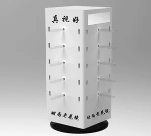 Latest acrylic display cabinet with revolving acrylic sunglasses display rack